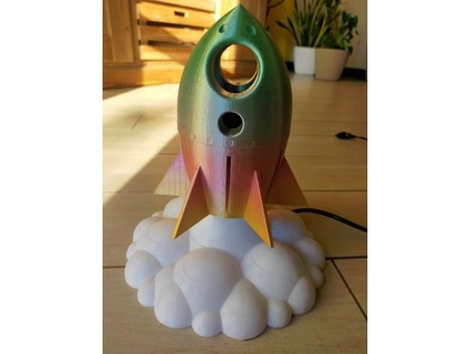 rocket lamp xso3d 3d print model - Mito3D
