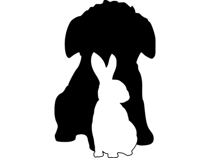 Hund Hase Silhouette Wellingtonspock 3d print model - Mito3D
