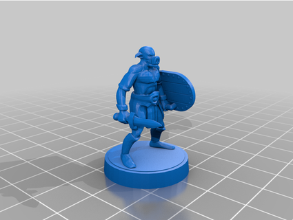 iron falcon rpg orc warrior northcrosse 3d print model - Mito3D