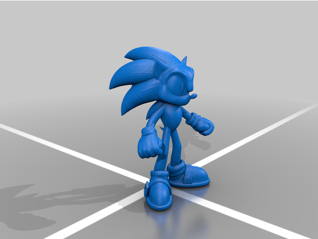 Sonic erizo arte fan figura caídofrickenmeg 3D print model - Mito3D