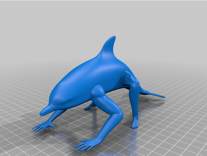 espeluznante delfín piernas fijo ryanbahr 3d print model - Mito3D