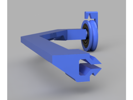 filament routing guide 20x20 profile clip anet et4 3dsam3d 3d print model - Mito3D