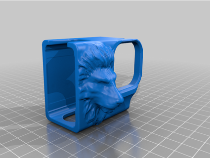 gopro hero 9 10 case lion head dread fpv 3d print model - Mito3D