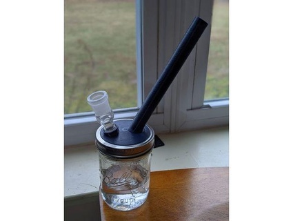 jarjarbongtop -- water pipe mason jar top culper 3d print model - Mito3D