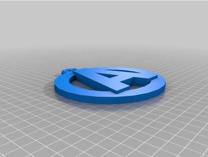 letter round keychain heronerd 3d print model - Mito3D