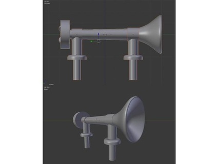 ho scale diesel horns stretch57 3d print model - Mito3D