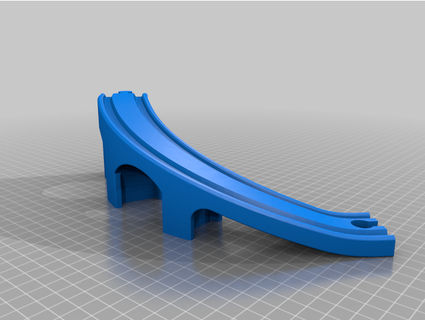 brio bridge ramp mirror 90 degree corner cloyd 3d print model - Mito3D