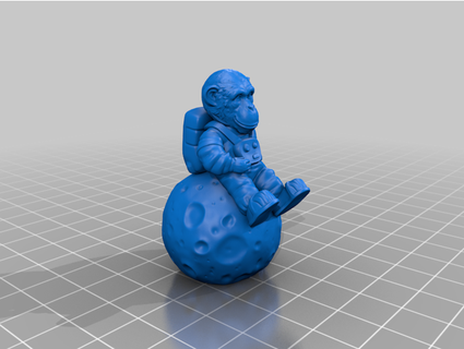 monkey astronaut kcari001 3d print model - Mito3D