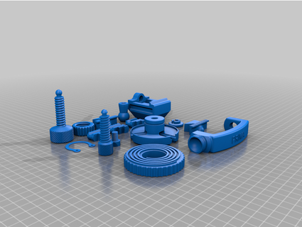 full clamp plus m8x10 screw file one platter caugolm 3d print model - Mito3D
