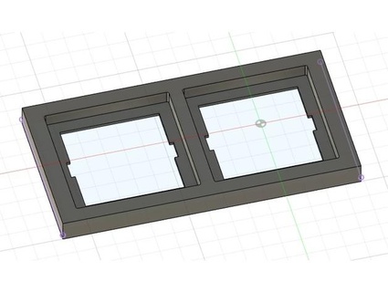 2fach Rahmen 63mm schalterprogramme mbs Clever 3d 3d print model - Mito3D