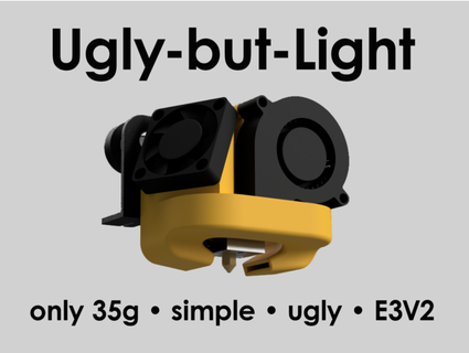 ugly but light Ventilator Leitung Ender 3 v2 Alessi io 3d print model - Mito3D