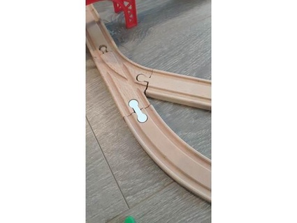 wooden train toy rail connector tokitoast 3d print model - Mito3D