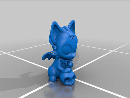 devil cat usbfig 3d print model - Mito3D