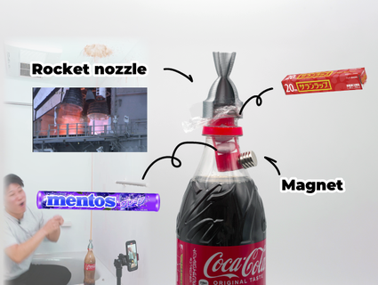mentos Coca cohete aumentador presión kakerunekobeya 3d print model - Mito3D