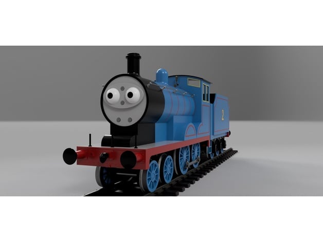 calibre 1 Edward azul motor suporte réplica s1 s5 trens jamo 3D print model - Mito3D