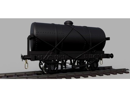 gauge 1 tenmille imitation british railways 4 wheel tanker jamostrainos 3d print model - Mito3D