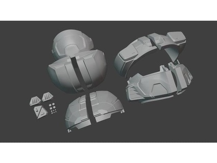 halo infinite - mjolnir mk vii helmet evilmonkeypaw 3d print model - Mito3D