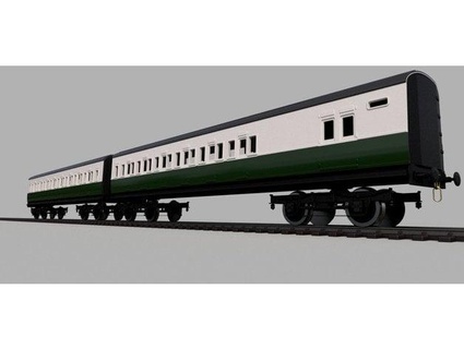 gauge 1 tenmille imitation sr maunsell coaches jamostrainos 3d print model - Mito3D