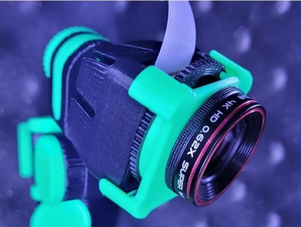 Gehäuse Himbeere pi Standard Kamera Modul v21 integriert Fokus Einstellung Linse montieren jogi216 3d print model - Mito3D