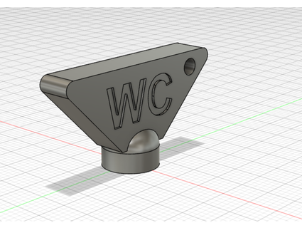 wc key coverbring 3d print model - Mito3D