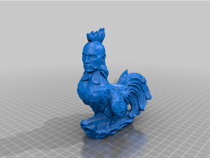 rooster dwayne rock cock v2 romaaquatics 3d print model - Mito3D