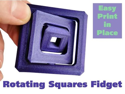 rotating squares fidget toy tomo designs 3d print model - Mito3D