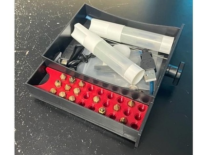 nozzle holder - drawer insert ender 3 v2 sockemrobot 3d print model - Mito3D