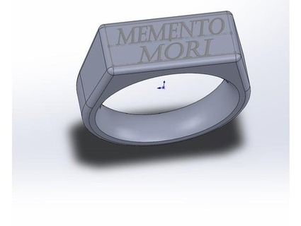 mémento mori sceau bague Ozermène 3d print model - Mito3D