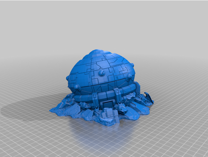 sphere dropship crash cerberus designs 3d print model - Mito3D