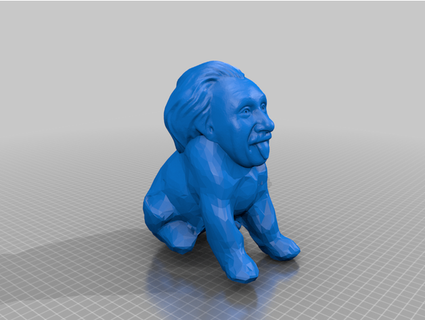 Einstein köpek yavrusu dil Kazıcılarwooddesign 3d print model - Mito3D