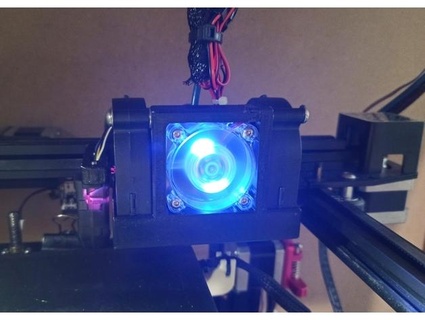 Satsana Dual 5015 Ventilator Leitung crtouch montieren Ender 5 Burgertron 3d print model - Mito3D