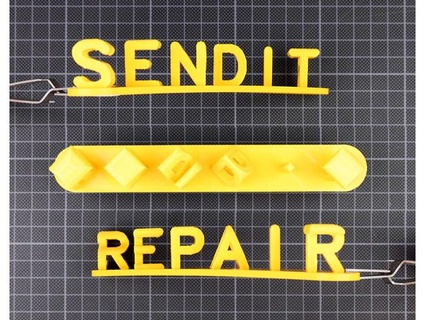 fpv illusion text sendit - repair workbench ornament mutefpv 3d print model - Mito3D