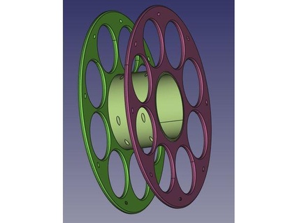 semplice filamento bobina titolare supporto colla aggiornato raymond rv 3d print model - Mito3D