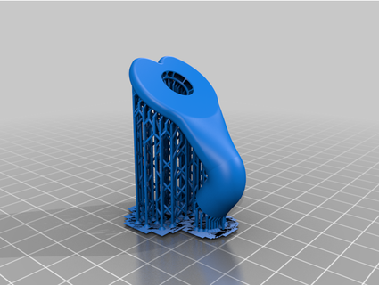 radial éloigné partie refroidissement ventilateur canal 10mm silicone tubes bostonbowser 3d print model - Mito3D