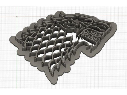 obteve biscoito cortador Ausstecher Lobo tema 3d print model - Mito3D