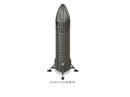 spacex nave estelar hls nave espacialmanía 3d print model - Mito3D