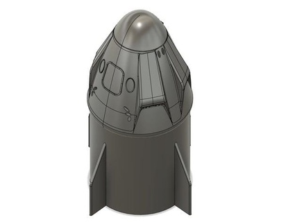 spacex equipaggio Drago mania per astronavi 3d print model - Mito3D