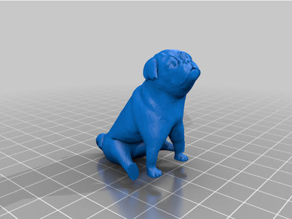 1 9 sitting pug priamcostumes 3d print model - Mito3D