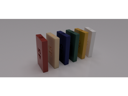 domino kalibrasyon taş 3d science 3d print model - Mito3D