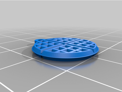waffle earrings bdwheele  3d print model - Mito3D