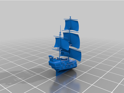 pirati caribbean nero perla fisso Diviso paperi mcquack 3d print model - Mito3D