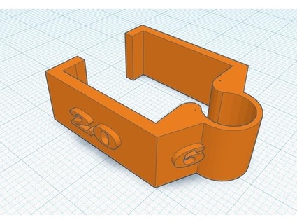 câble agrafe 20 mm carré Marcin 3d print model - Mito3D