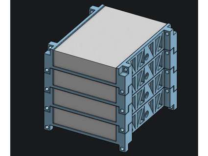 stackable hard drive storage rack maxtomaker  3d print model - Mito3D