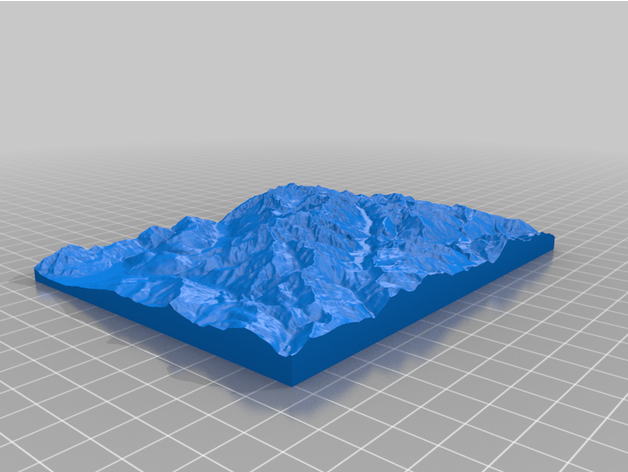 mont Blanc 3d carta geografica gideon59 3D print model - Mito3D