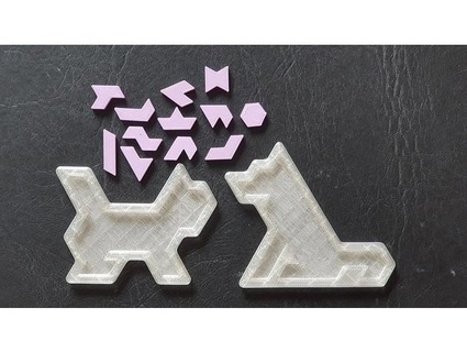 puzzle gatto cane heroltech 3d print model - Mito3D