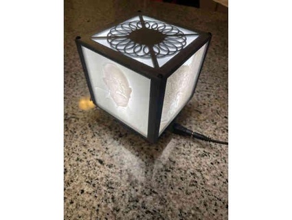 rotating lithophane lamp 100 x mm lithophanes - easy mail mcmoody 3d print model - Mito3D