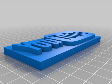 Youtube logotipo logosandmore 3d print model - Mito3D