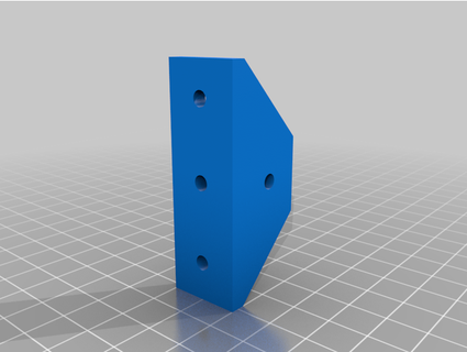 3-way extrusion bracket - corner square himinncreations 3d print model - Mito3D