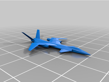 vtol combatiente línea airwolfpiskin 3d print model - Mito3D