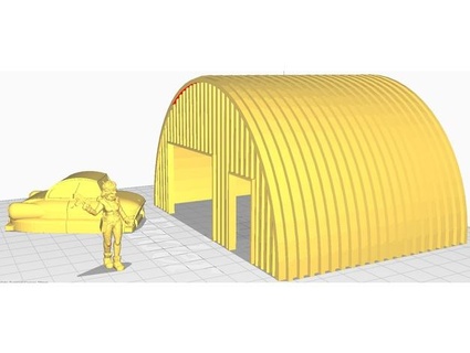 quonset cabana garagem quartel 28mm tolemykus 3d print model - Mito3D